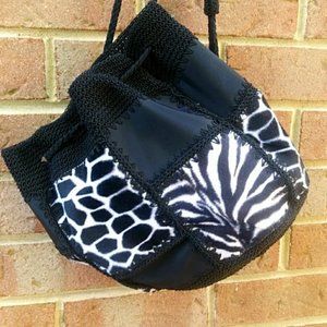 Patchwork Animal Print Bucket Bag
